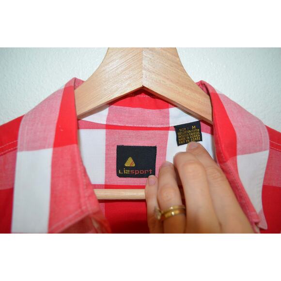 Vintage Buffalo Check Cotton Blouse Size Medium - Picture 4 of 6